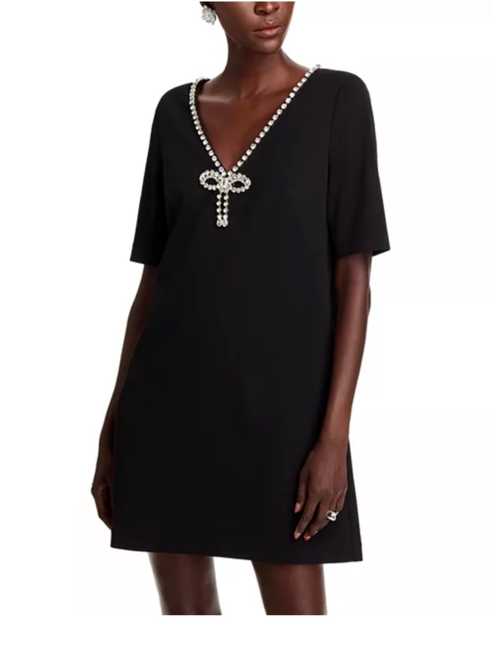 Eliza J embellished bow mini dress - size 8